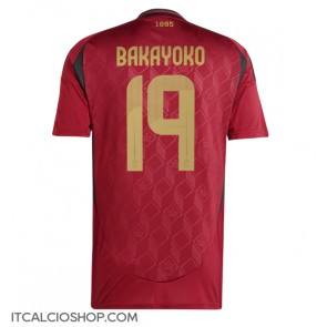 Belgio Johan Bakayoko #19 Prima Maglia Europei 2024 Manica Corta